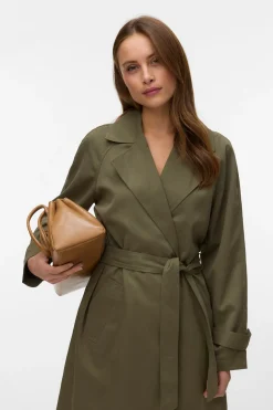 Vero Moda Gabardina midi manga larga^Mujer Gabardinas|Abrigos