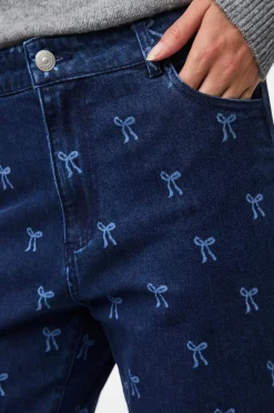 Pieces Jean relax estampado lazo^Mujer Jeans