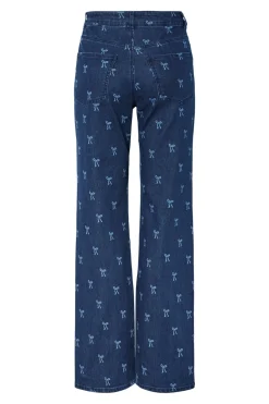 Pieces Jean relax estampado lazo^Mujer Jeans