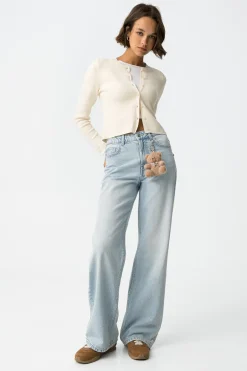 Tiffosi Jeans Bonnye Wide Leg de Tiro Alto^Mujer Jeans|Pantalones