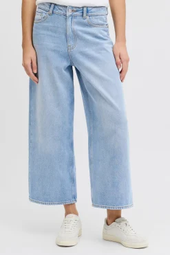 Jack & Jones Jeans cropped tiro alto lavado^Mujer Jeans|Pantalones