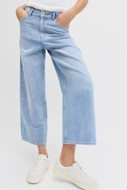 Jack & Jones Jeans cropped tiro alto lavado^Mujer Jeans|Pantalones