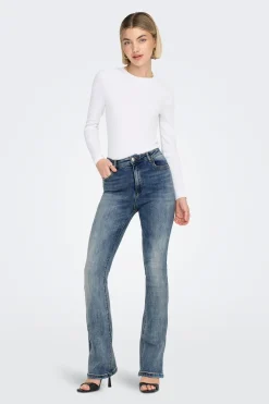 Only Jeans Flare Tiro Alto^Mujer Jeans|Pantalones