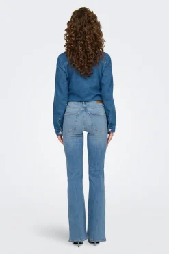 Only Jeans Flared Tiro Medio^Mujer Jeans|Pantalones