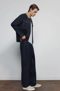 Springfield Jeans lavado desencolado wide leg^Hombre Jeans|Pantalones