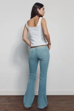 Springfield Jeans Low Flare de talle medio^Mujer Pantalones|Jeans