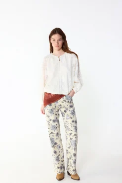 Slowlove Jeans recto flores^Mujer Jeans
