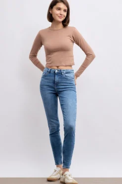 Inside Jeans Skinny Tiro Medio^Mujer Jeans|Pantalones
