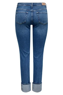 Only Jeans slim bajo vuelto^Mujer Jeans|Pantalones