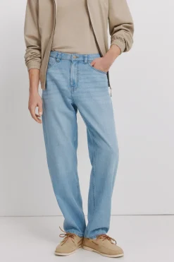 Springfield Jeans ultra ligero lavado medio straight fit^Hombre Jeans|Pantalones