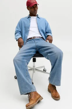 Jack & Jones Jeans wide tiro medio algod&oacute;n^Hombre Jeans|Pantalones