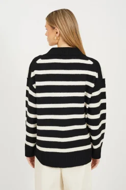 Brave Soul Jersey a rayas con cuello pico^Mujer Jerséis Y Cárdigans|Polos