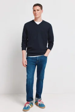 Springfield Jersey b&aacute;sico cuello pico logo^Hombre Jerséis Y Cárdigans