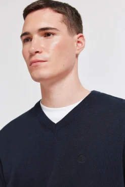 Springfield Jersey b&aacute;sico cuello pico logo^Hombre Jerséis Y Cárdigans