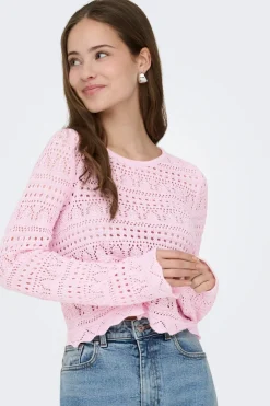 Only Jersey calado cropped^Mujer Jerséis Y Cárdigans