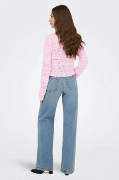 Only Jersey calado cropped^Mujer Jerséis Y Cárdigans