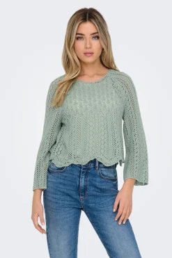 Only Jersey calado manga francesa^Mujer Jerséis Y Cárdigans