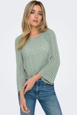 Only Jersey calado manga francesa^Mujer Jerséis Y Cárdigans