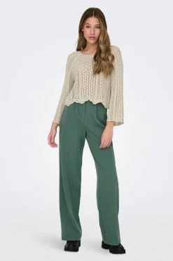 Only Jersey calado manga francesa^Mujer Jerséis Y Cárdigans