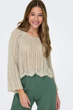 Only Jersey calado manga francesa^Mujer Jerséis Y Cárdigans