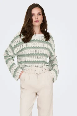 Only Jersey calado manga larga^Mujer Jerséis Y Cárdigans