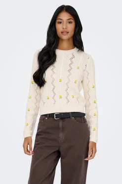 Only Jersey con calados y bordados^Mujer Jerséis Y Cárdigans