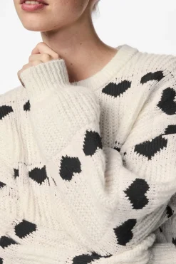 Pieces Jersey con corazones^Mujer Jerséis Y Cárdigans