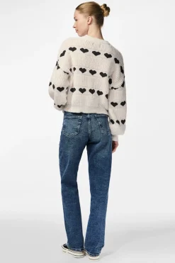 Pieces Jersey con corazones^Mujer Jerséis Y Cárdigans
