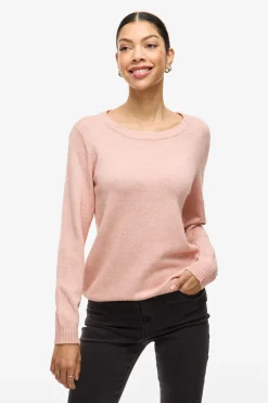 Vila Jersey con cuello redondo de viscosa^Mujer Basic Bar