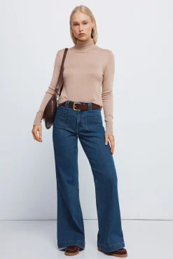 Springfield Jersey cuello alto botones pu&ntilde;os^Mujer Jerséis Y Cárdigans