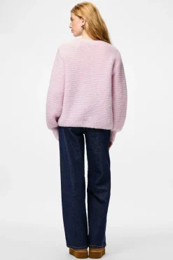 Pieces Jersey cuello redondo b&aacute;sico^Mujer Jerséis Y Cárdigans