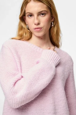 Pieces Jersey cuello redondo b&aacute;sico^Mujer Jerséis Y Cárdigans