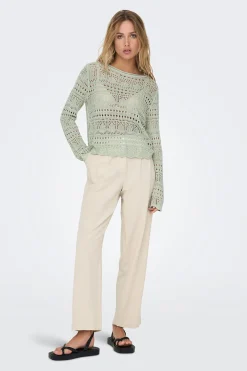 JDY Jersey cuello redondo calado^Mujer Jerséis Y Cárdigans|Camisetas