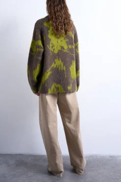 Topshop Jersey de manga larga en mezcla de acr&iacute;lico, poli&eacute;ster y lana^Mujer Jerséis Y Cárdigans