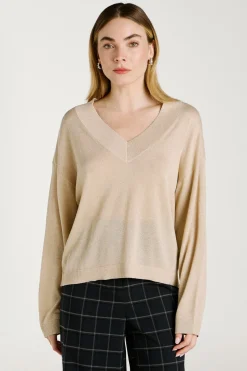 Vila Jersey de punto con glitter^Mujer Basic Bar