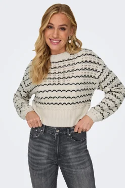 Only Jersey de punto corto canalé^Mujer Jerséis Y Cárdigans