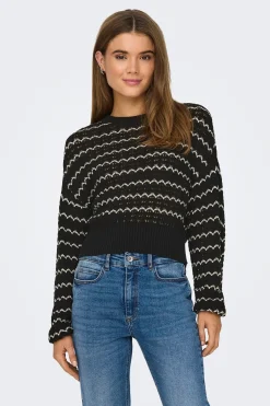 Only Jersey de punto corto canal&eacute;^Mujer Jerséis Y Cárdigans