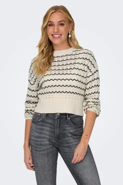 Only Jersey de punto corto canal&eacute;^Mujer Jerséis Y Cárdigans