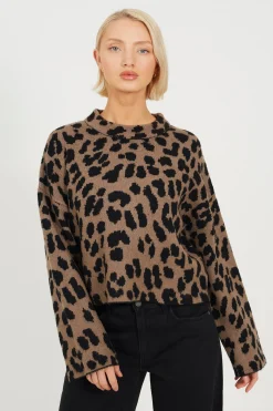 Brave Soul Jersey de punto leopardo^Mujer Jerséis Y Cárdigans