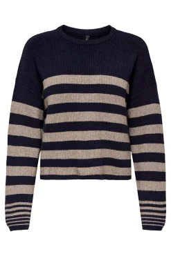 Only Jersey de rayas cuello redondo^Mujer Jerséis Y Cárdigans