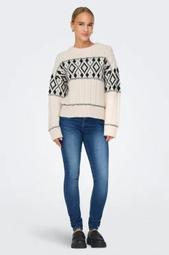 Only Jersey detalle cenefa^Mujer Jerséis Y Cárdigans