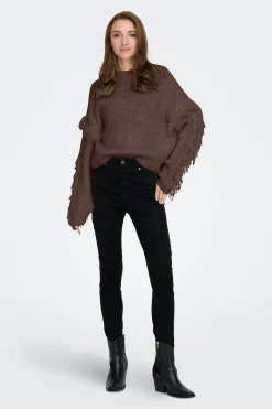 Only Jersey detalle flecos^Mujer Jerséis Y Cárdigans