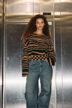 Noisy May jersey estampado cuello redondo^Mujer Jerséis Y Cárdigans