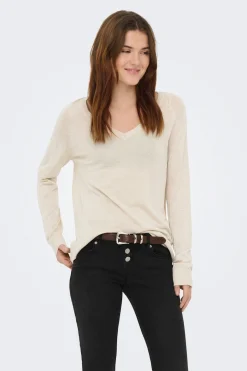 Only Jersey fino cuello de pico^Mujer Jerséis Y Cárdigans