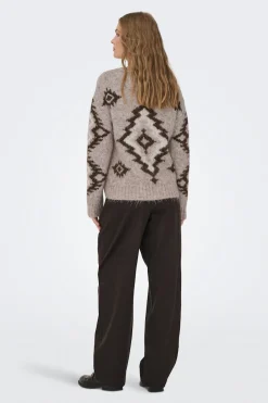 Only Jersey jacquard cuello redondo^Mujer Jerséis Y Cárdigans