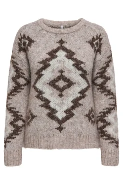 Only Jersey jacquard cuello redondo^Mujer Jerséis Y Cárdigans