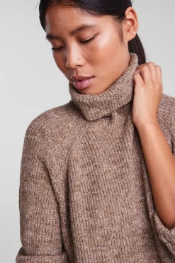 Pieces Jersey largo cuello vuelto^Mujer Jerséis Y Cárdigans|Basic Bar