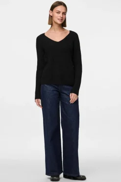 Pieces Jersey pico básico^Mujer Jerséis Y Cárdigans|Basic Bar