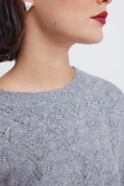 Springfield Jersey pointelle lurex^Mujer Jerséis Y Cárdigans