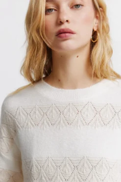 Springfield Jersey pointelle rayas lurex^Mujer Jerséis Y Cárdigans